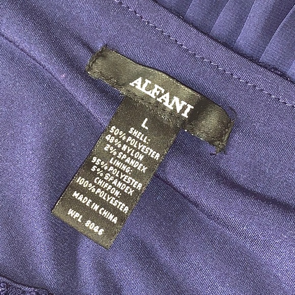 Alfani Royal Purple Lace Tulip Blouse Sz L - Picture 4 of 5